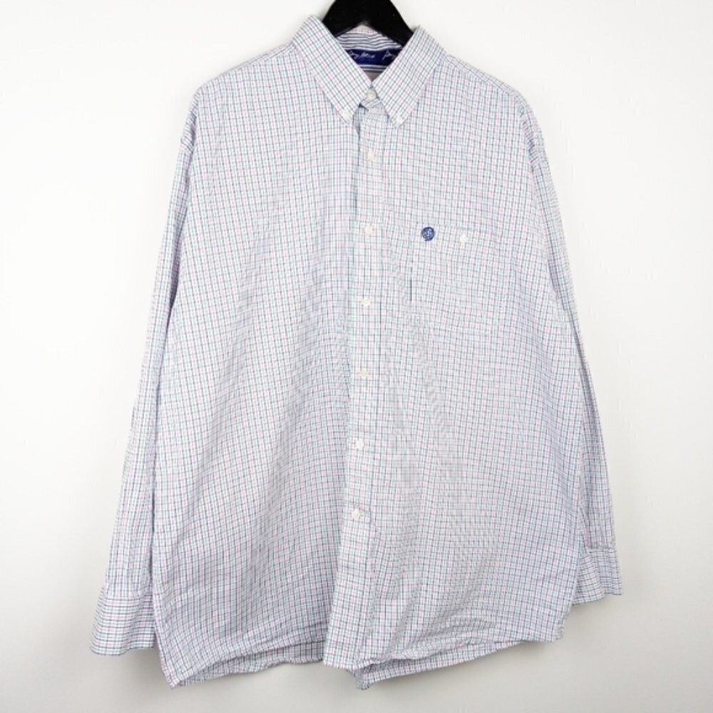 Wrangler George Straight Cowboy Cut Collection Striped Long Sleeve Western Shirt